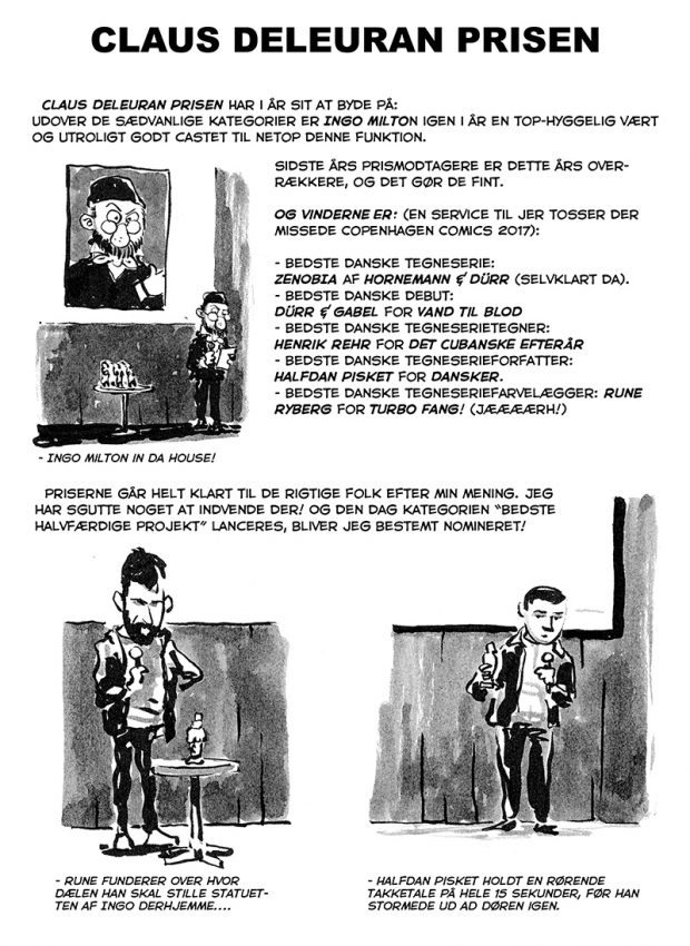 Copenhagen comics Claus Delerant prisen vinder