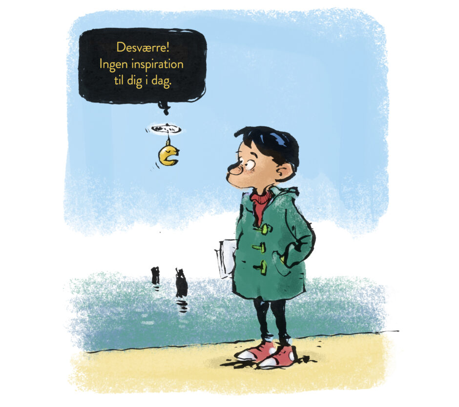 inspiration bliv inspireret inspirere tegning tegner forfatter freelance bøger bog